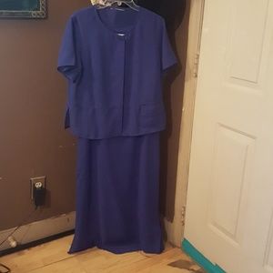 2 piece blue dress set